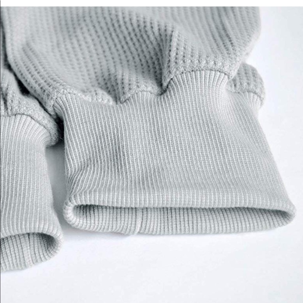 Colorblock Waffle Knit Off Shoulder Sweater - Picture 3 of 5